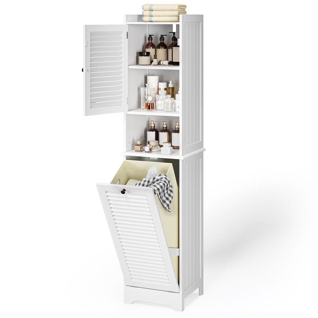BEALIFE Armadietto portabiancheria stretto 40x37x170 cm | Immagine del prodotto 
