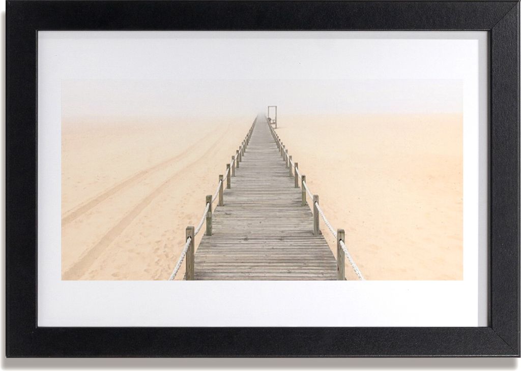 Bild 30x20 MDF-Rahmen Wandkunst Sand-Bridge-Architektur