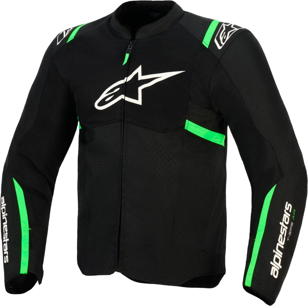 Alpinestars T-Sps Air V2 Motorrad Textiljacke, schwarz/neon-grün, 2XL