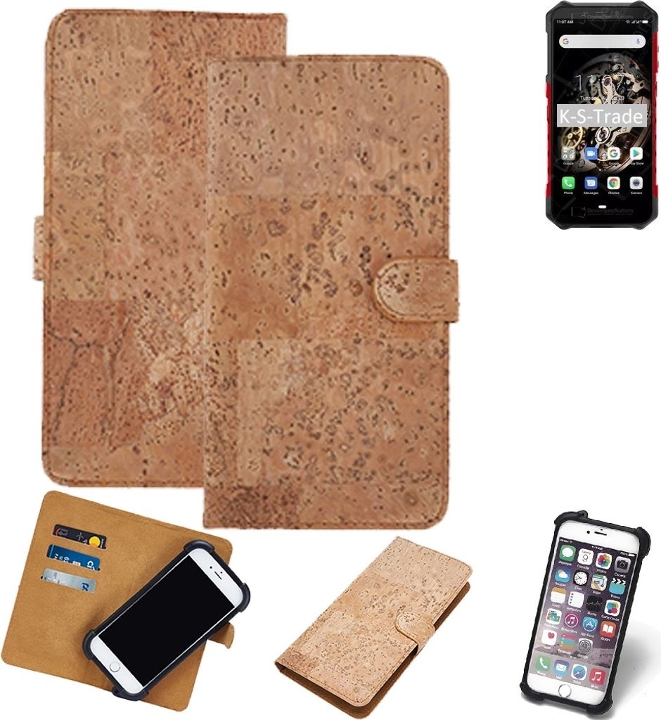K-S-Trade Hülle kompatibel mit Ulefone Armor X5 Kork Handyhülle Cover Schutzhülle TPU Case Bumper in Hellbraun, (1x)