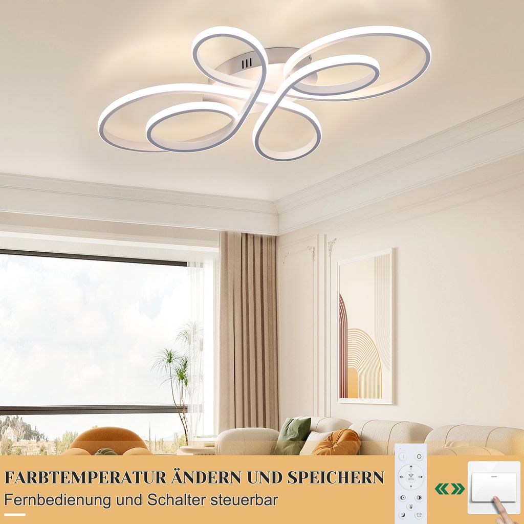 Hofstein LED Deckenleuchte Dimmbar Mit Fernbedienung – Modernes Licht Für Jeden Raum!