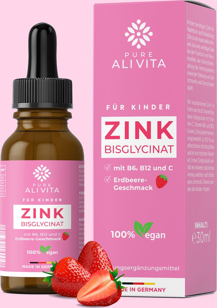ALIVITA Zink Bisglycinat 30ml Tropfen für Kinder 100% Vegan