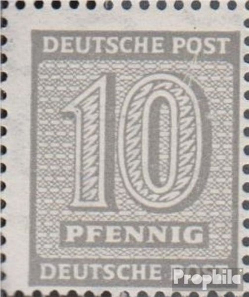 Briefmarken Sowjetische Zone (All.Bes.) 1945 Mi 131V, Kratzer unter O vom oberen POST postfrisch Ziffer