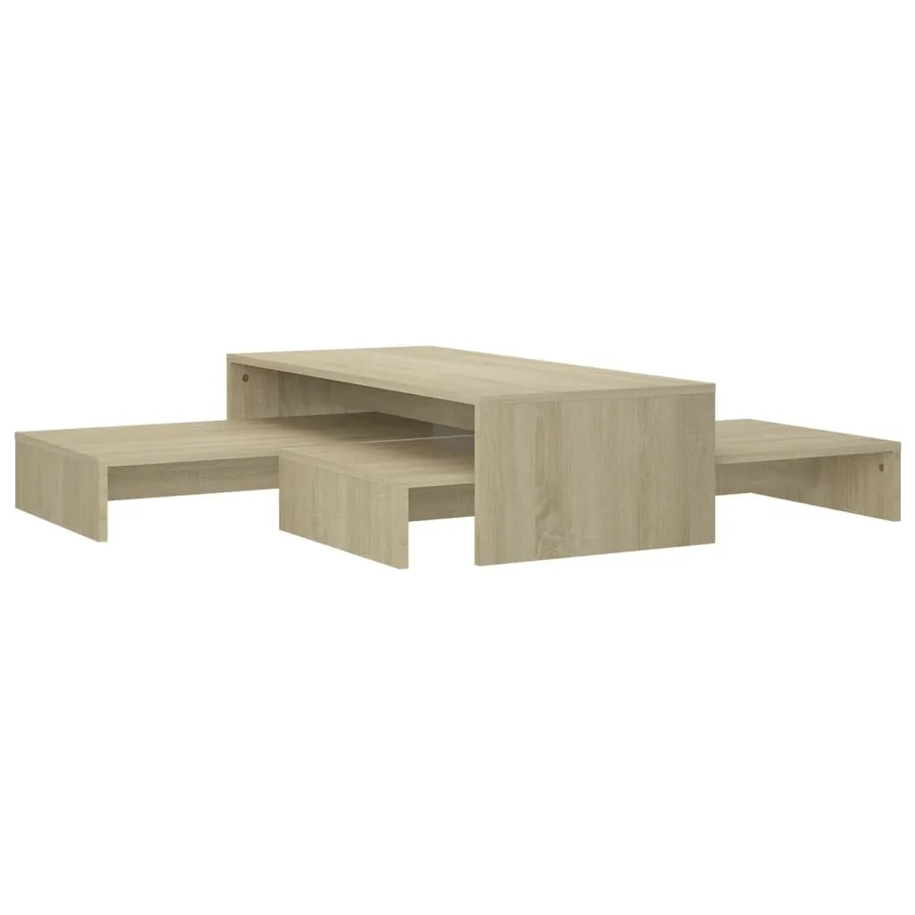 Tables gigognes 100x100 cm chêne Sonoma bois composite solide vidaXL