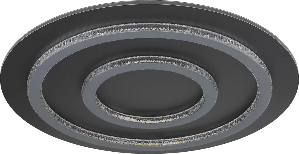 Plafonnier LED Anthracite à Cristaux D 55 cm avec Intensité Variable - 8