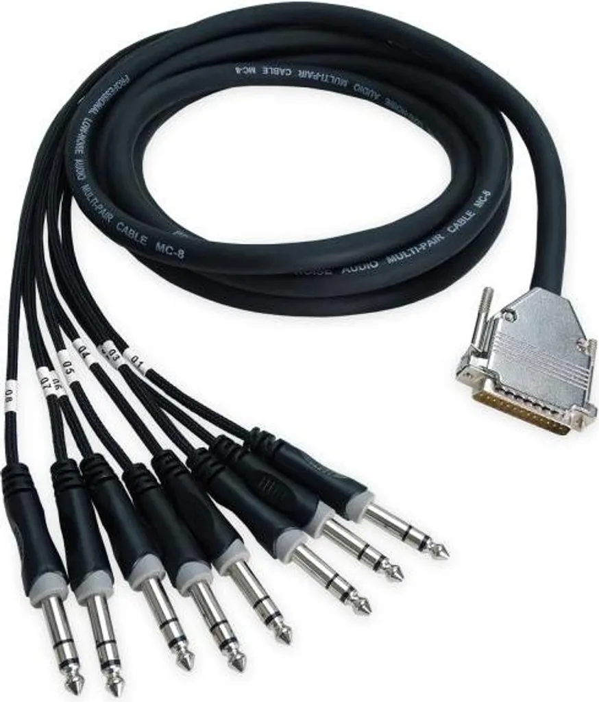 Câble studio pour interface audio DB-25 vers 8 entrées Jack TRS 3m