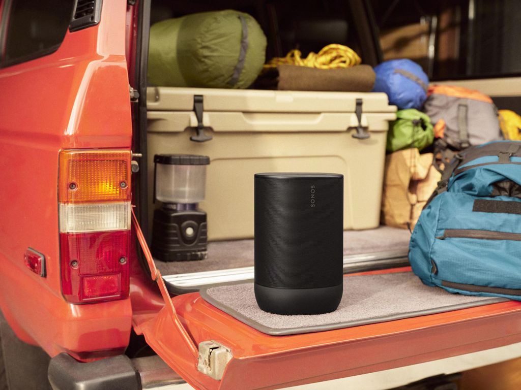 Sonos Move 2 - Verkabelt & Kabellos - USB Typ-C - Tragbarer Stereo-Lautsprecher - Schwarz - Berührung - Tropfsicher - Schockresistent - Wasserfest