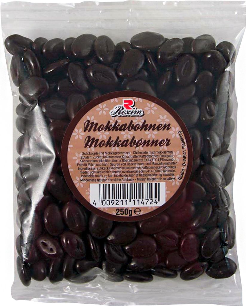 Rexim Mokkabohnen Zartbitter 250g Produktbild 