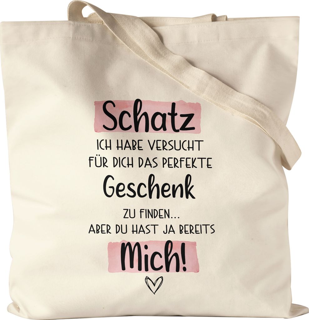 Schatz Geschenk Jutebeutel Stoffbeutel Canvas Mit Spruch Ehefrau Freundin Partnerin Humor Sarkasmus Geschenkidee
