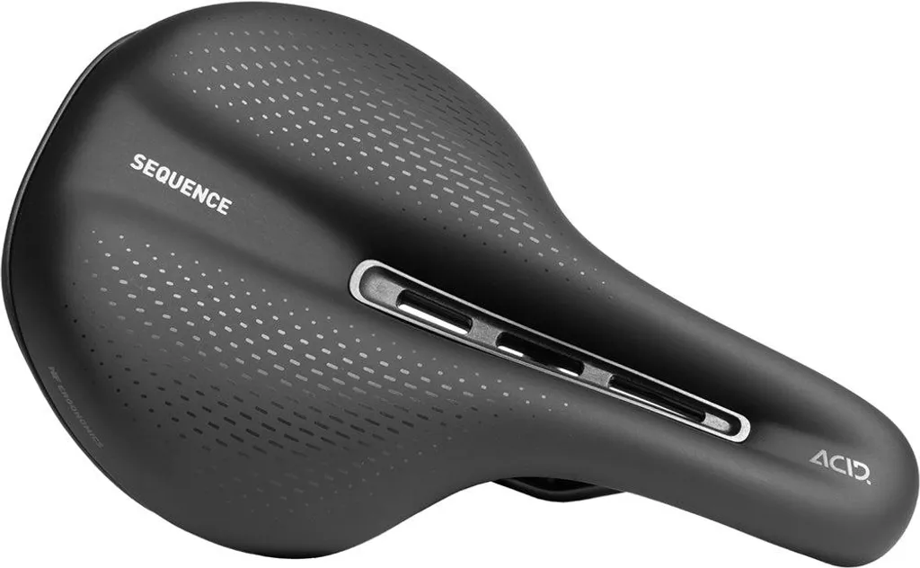 Selle ergonomique Acid Sequence 170 mm : fini les douleurs à vélo en noir