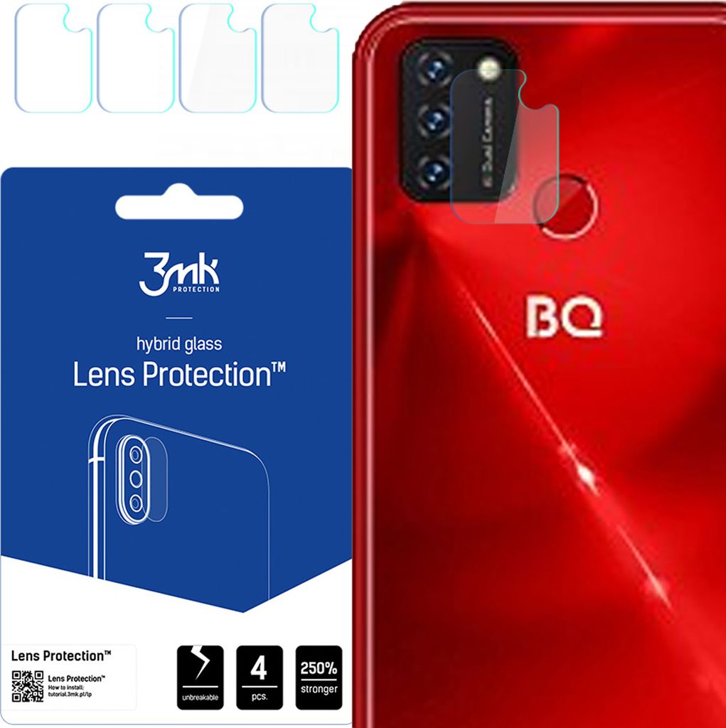 3mk Hybridglas Lens Protection für BQ 6631G Kamera Objektiv Kameralinse 0,16mm 6H (4 Stück)