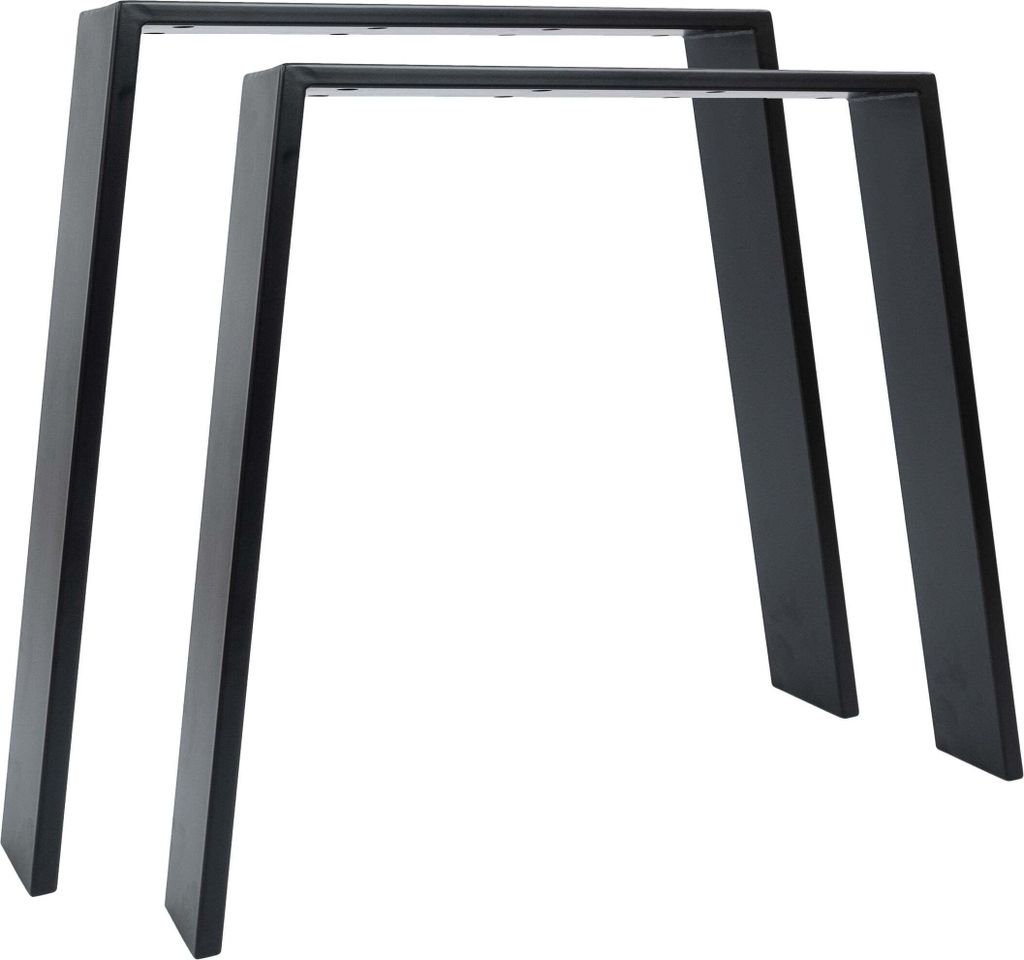 Natural Goods Berlin Möbelkufen CLASSIC, Tischkufen, Tischbeine, Tischgestell, Bankbeine, Schwarz, B70/90xH72 cm, 2 Stück