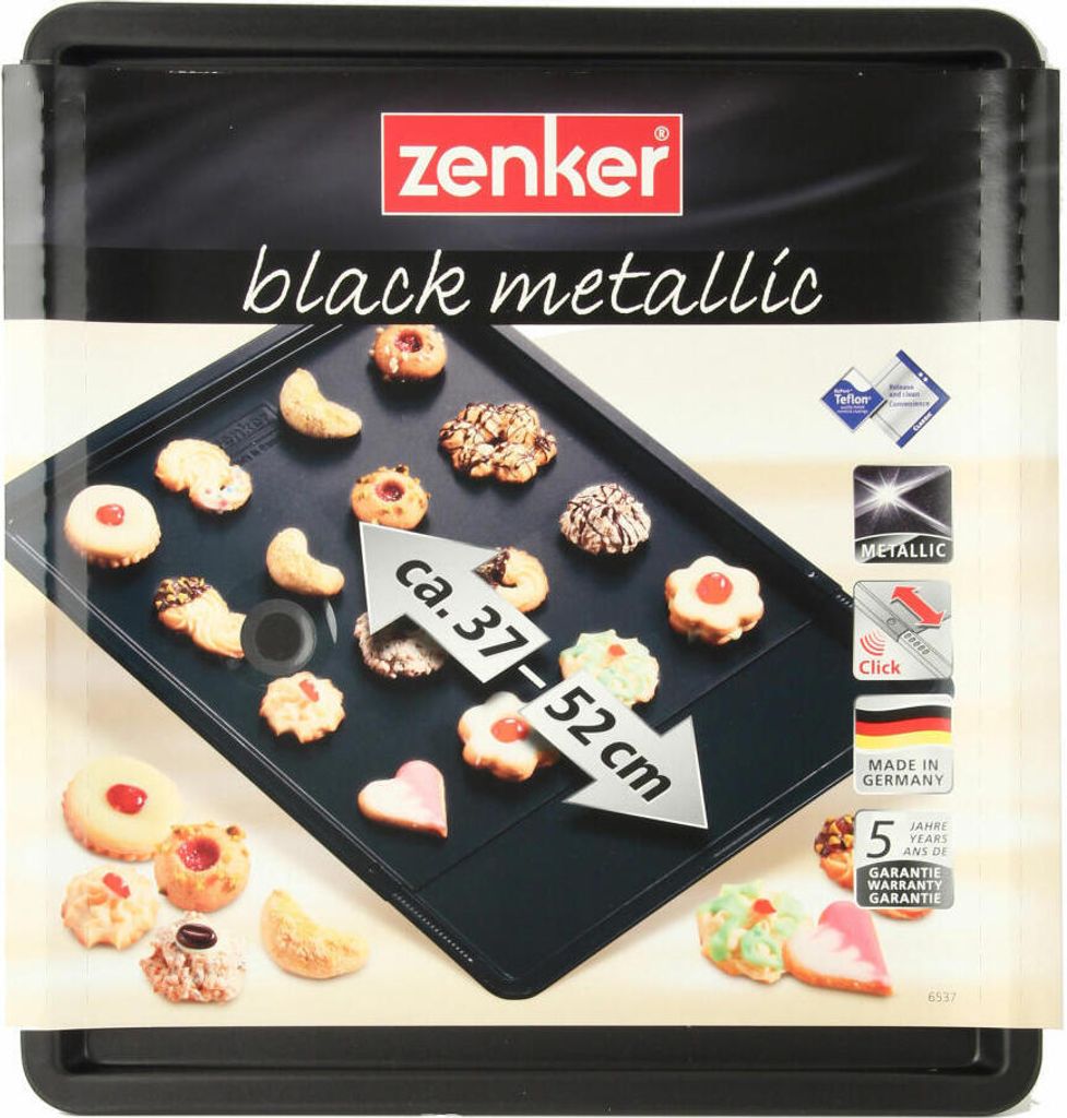 ZENKER Backblech verstellbar 37-52x33x1,5cm schwarz Produktbild 14