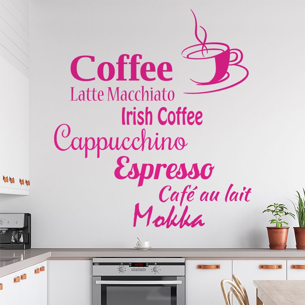 Wandtattoo Kaffee Nr. 1 Wandtattoo in 6 Größen - Wandaufkleber Wall Sticker - Dekoration, Küche, Wohnzimmer, Schlafzimmer, Badezimmer