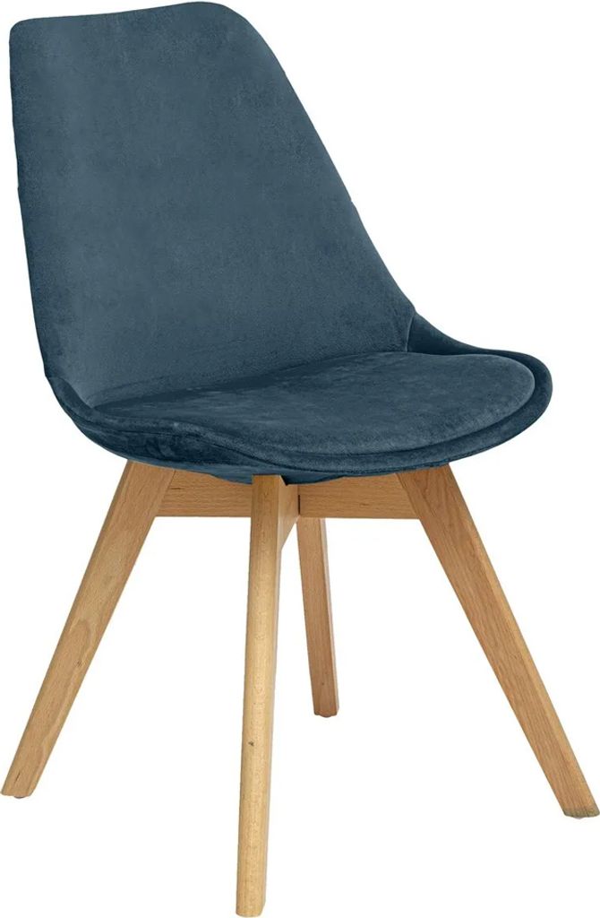 Eazy Living Samt Esszimmerstuhl Berenice Blau
