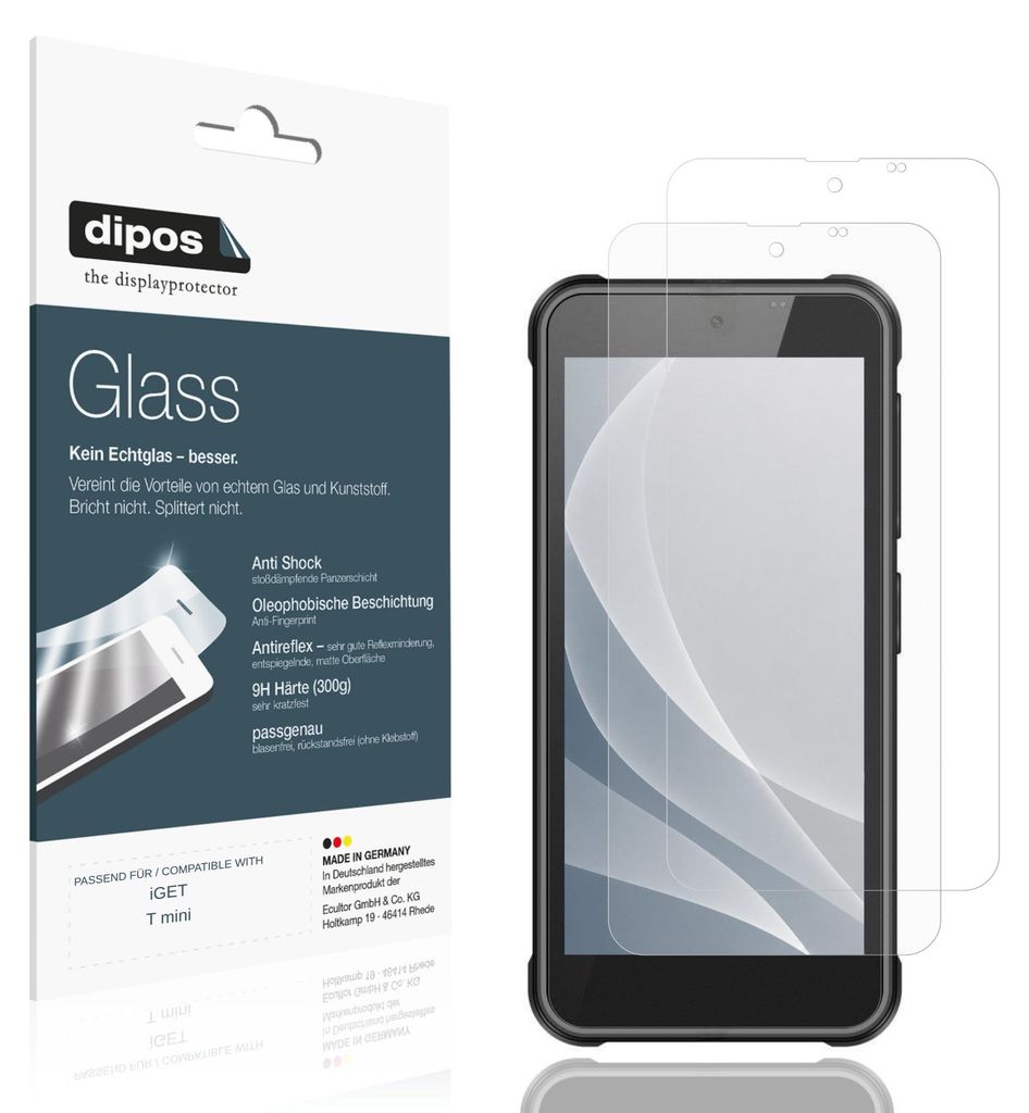 2x Protection ecrán pour iGET T mini mat Verre souple Film Image du produit 