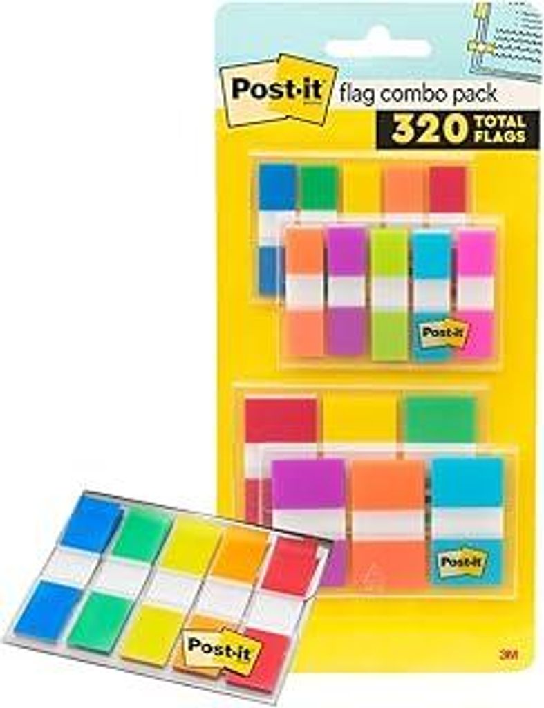 Post-it Haftzettel, Kombi-Pack, Rechteckig und Pfeilform, 120 Spender à 200 Stück, 1 Stück