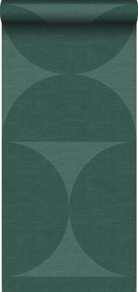 Origin Wallcoverings XXL-Vliestapete Halbkreise Dunkelgrün 50 x 900 cm