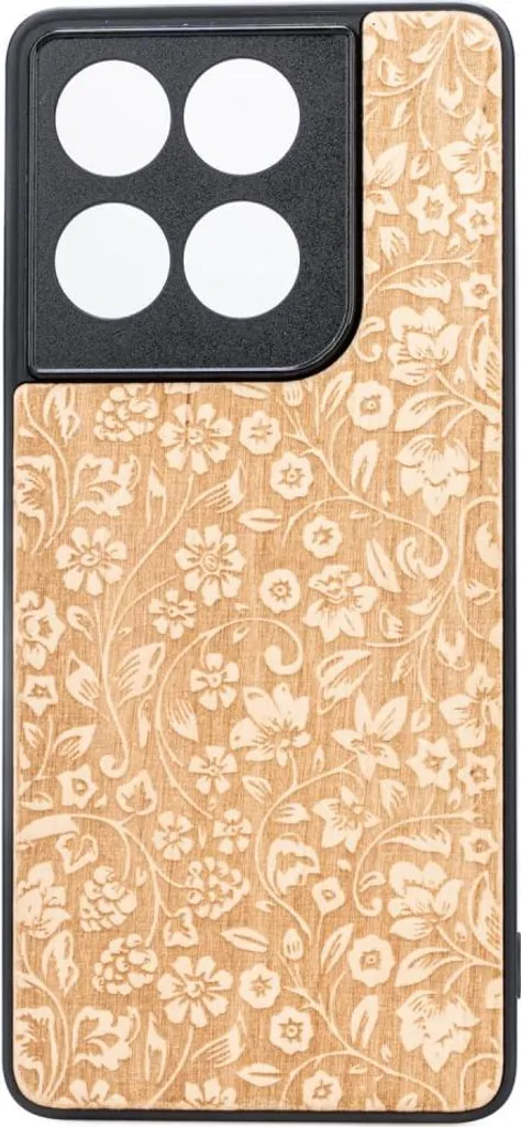 Custodia in Legno Aniegre Motorola Edge 60 Pro 5G - Wild Flowers Artigianale