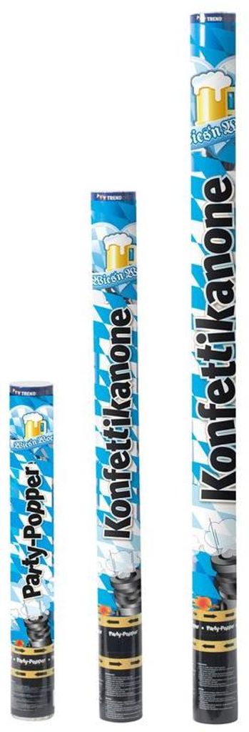 Konfettishooter Papier Bayern Weiss-Blau 40cm Produktbild 