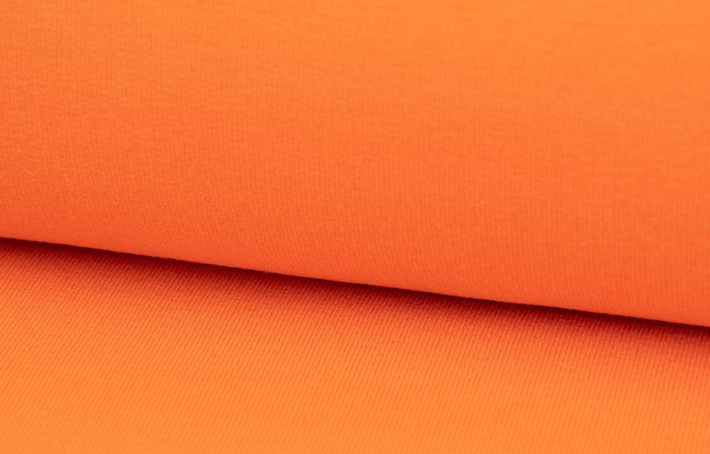 French Terry Stoff Meterware Organic Bio uni orange 1,50m
