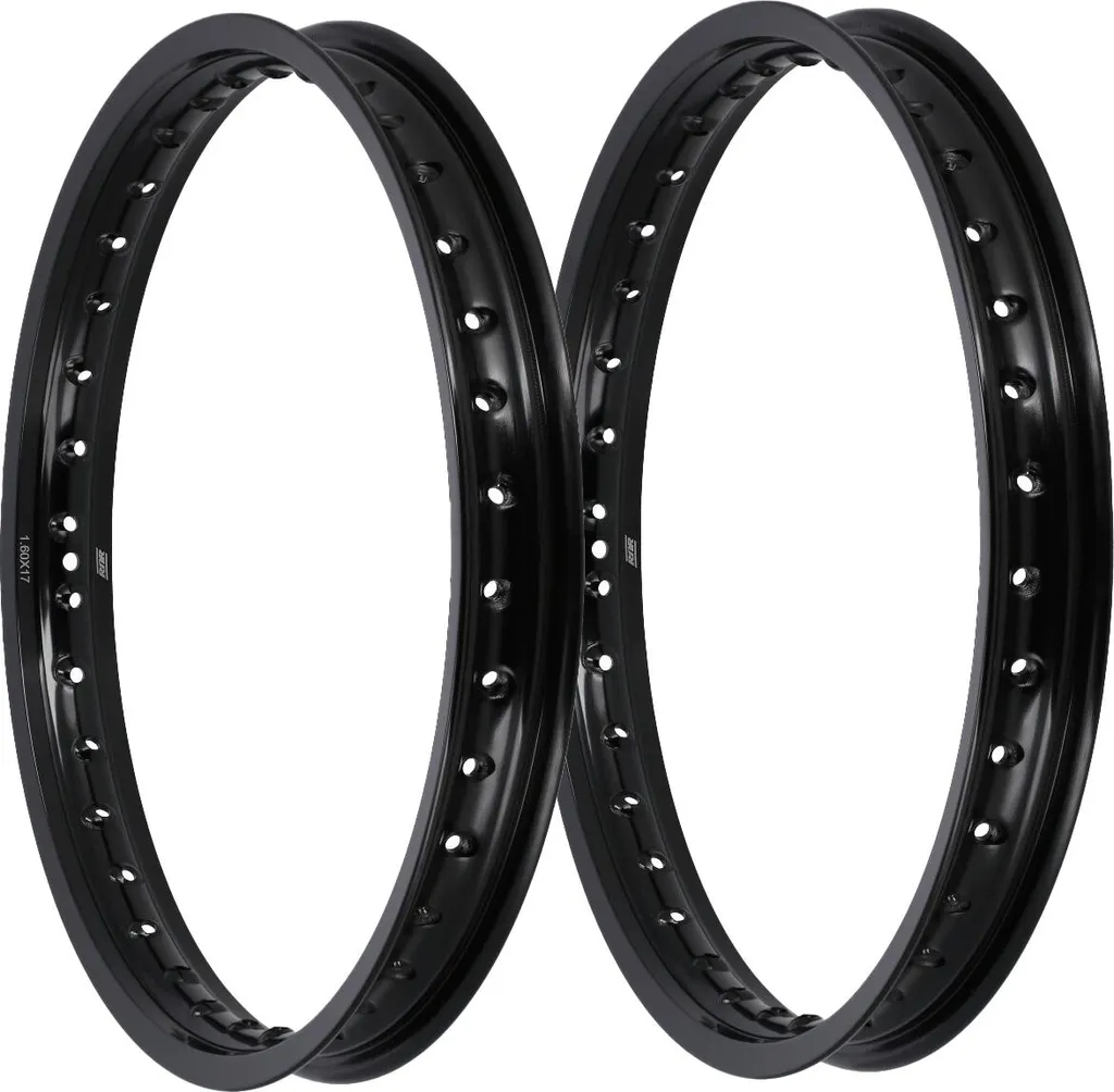 Jante 1,6x17 pour rénovation Simson S83 et S53, pack de 2 roues noires