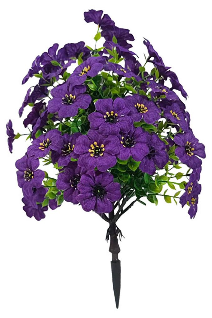 Künstlicher Blumenstecker für den Außenbereich, UV-beständig, mit Erdspieß, realistische künstliche Sträucher, Pflanzen für Garten, Hof, Ve...