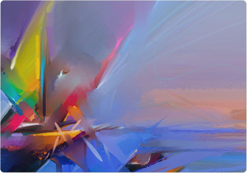 Abstrakte Striche – Bodenschutzmatte – Rutschfest – Schutzmatte für Büro – Vinylmatte – Stuhlunterlage – 100 x 100 cm