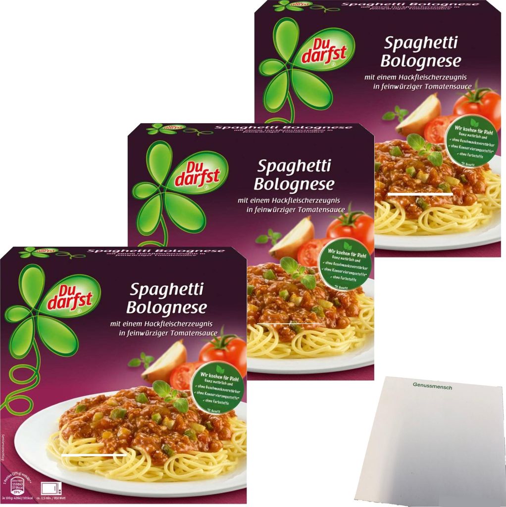 Du darfst Spagehtti Bolognese 3er Pack (3x375g Packung) + Produktbild 