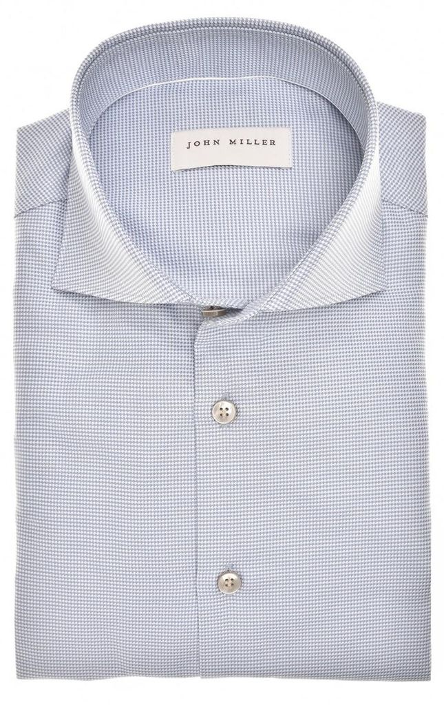 Blaues Hemd John Miller Taillierte Passform Baumwolle