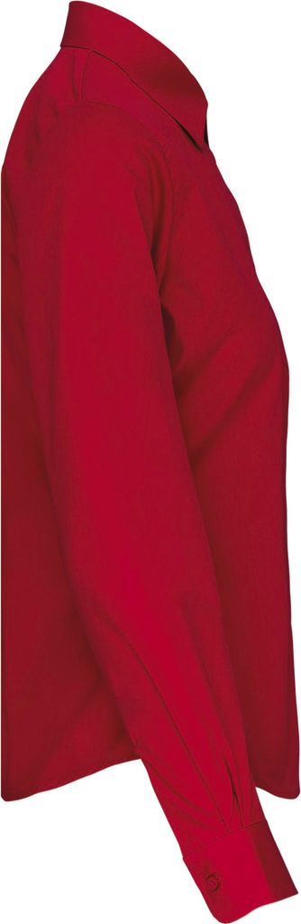 Kariban Damen Popelinebluse Langarm