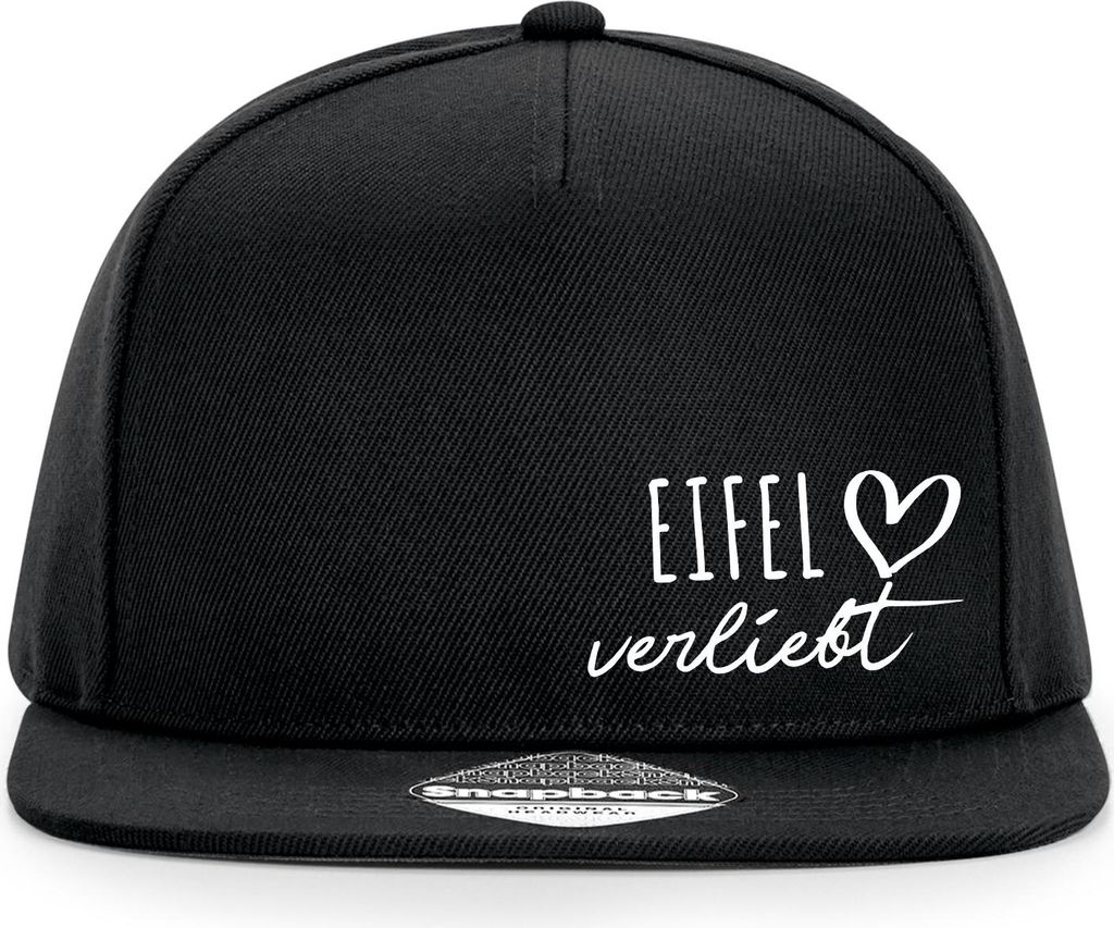 Huuraa Cappy Mütze Eifel verliebt Black Polyester Snapback Kappe Geschenkidee