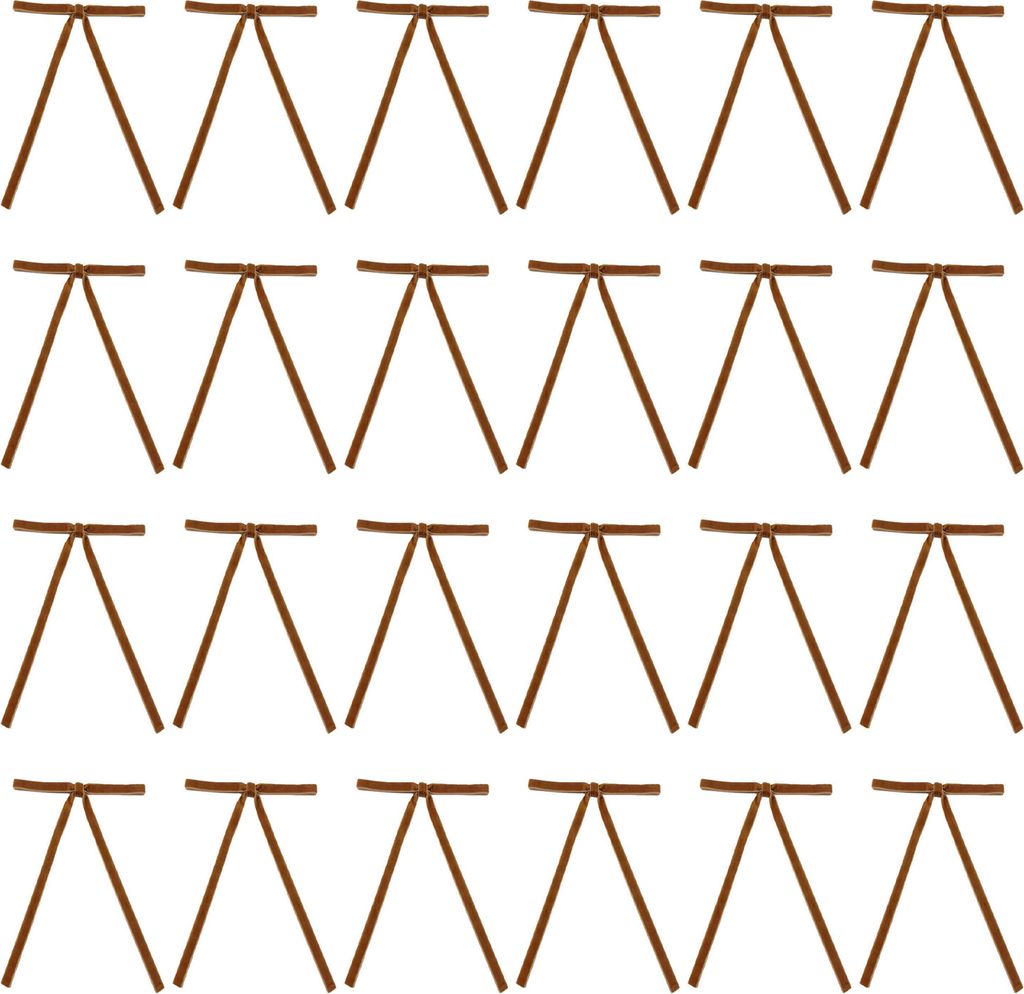 24 Stück Samt-Weihnachtsschleifen, Vintage-Samtbandschleifen, Geschenkbox-Verpackungsschleife für DIY-Bastelarbeiten, Weihnachtskranz-Girlanden-D...