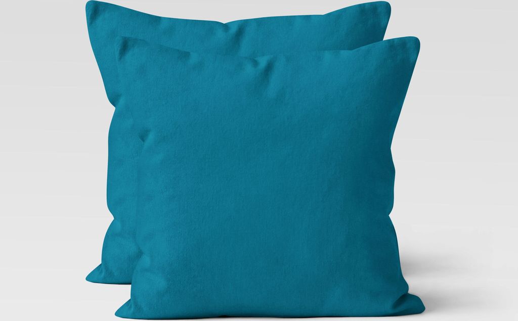 2er Set Mikrofaser Kissenbezug - Petrol Blau - 80x80cm - Produktbild 2