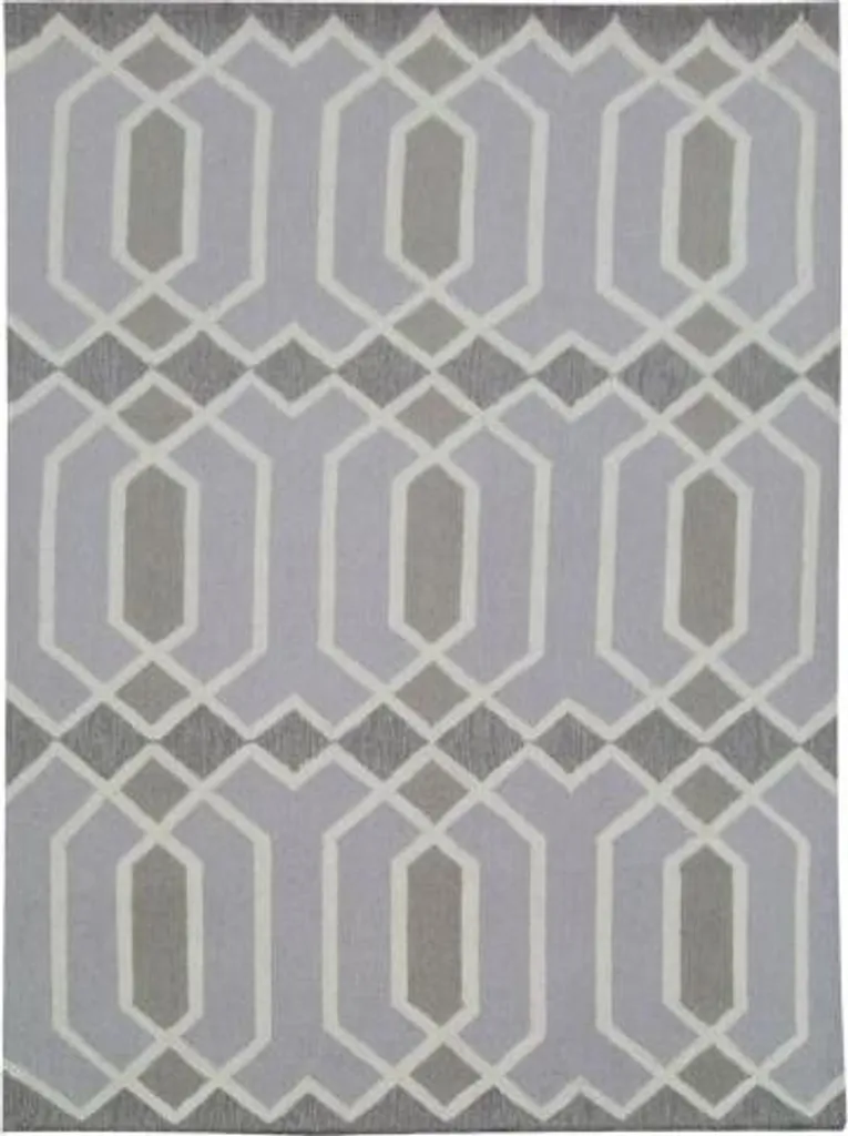 Grand tapis de chambre gris 153x244 cm - Confort laine touffetée 4577