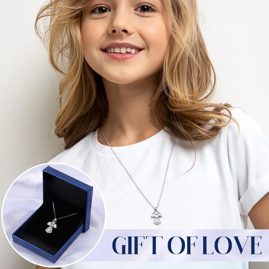 Collana Angelo Custode In Argento 925 Con Zirconia Cubica - Gioiello Significativo Regalo Per Donna - 3