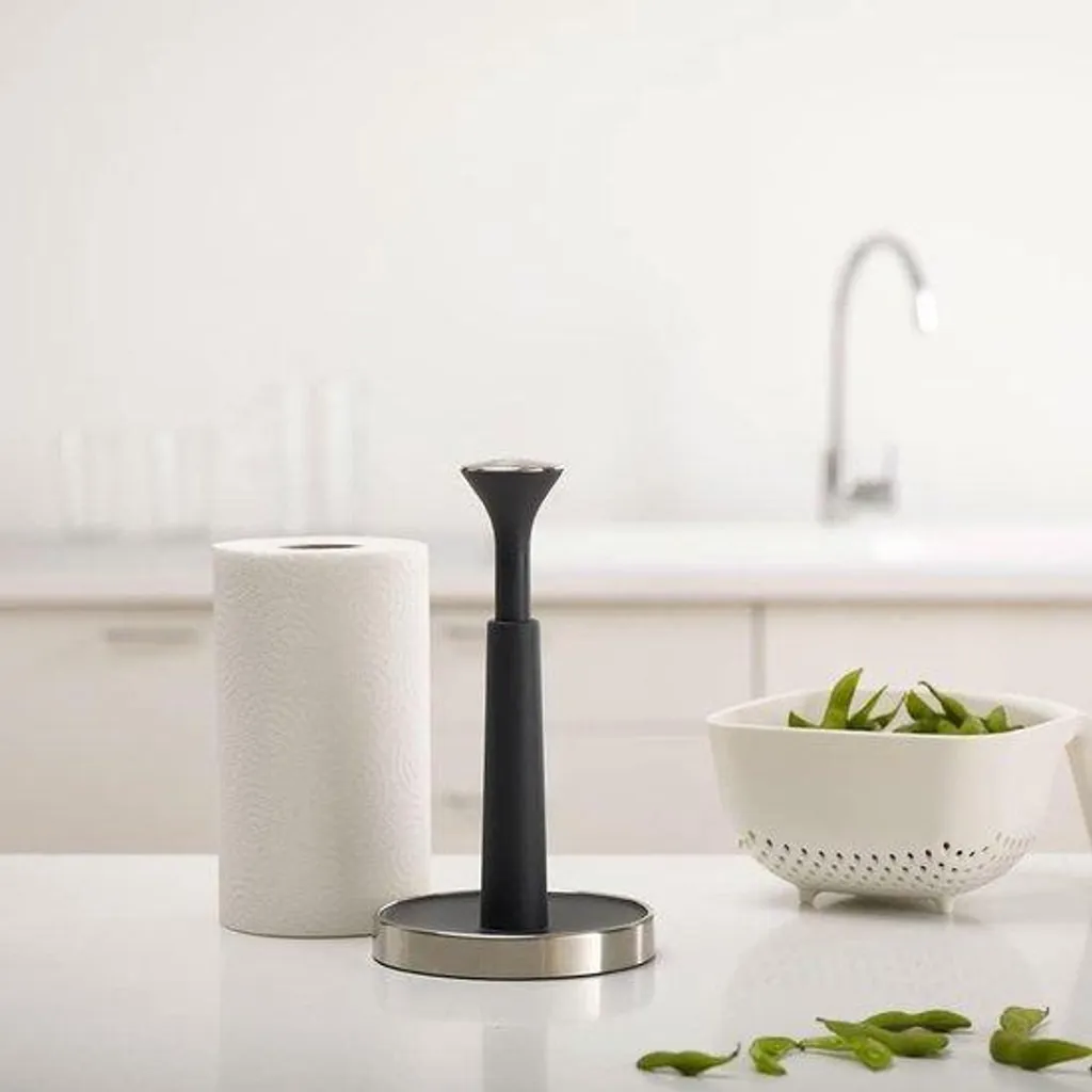 Support essuie-tout vertical gris foncé, accessoire de cuisine 24cm