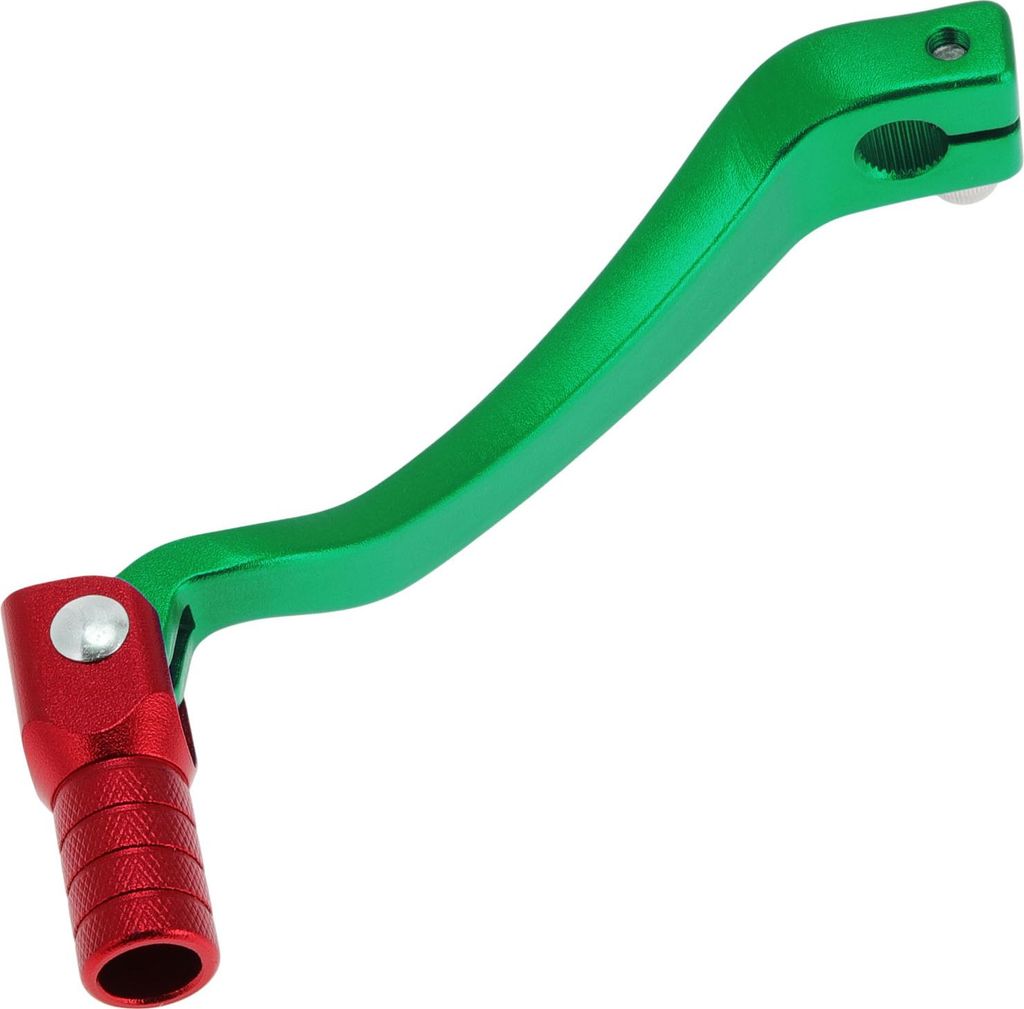Faltbarer Motorrad-Schalthebel für Kayo T6 Aluminiumlegierung Pedal-Schalthebelarm Grüner Hebel Roter Kopf