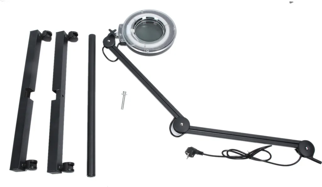 Lampe loupe sur pied 22W avec bras pliable pour esthéticienne de salon
