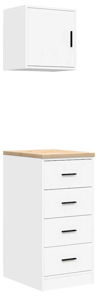 vidaXL Armadi da garage 2 pezzi. Materiale a base di legno Immagine del prodotto 