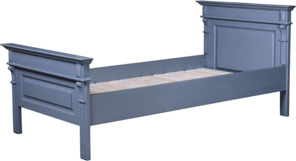 Casa Padrino Landhausstil Bett Blau - Verschiedene Größen - Massivholz Schlafzimmermöbel