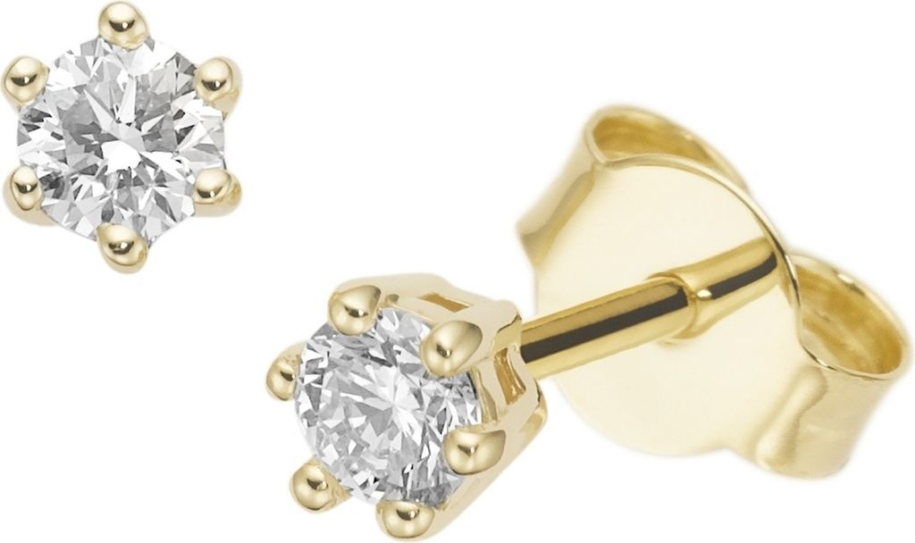 Ohrstecker Luigi Merano mit Brillanten in Krappenfassung, Gold 585 Weiss Onesize