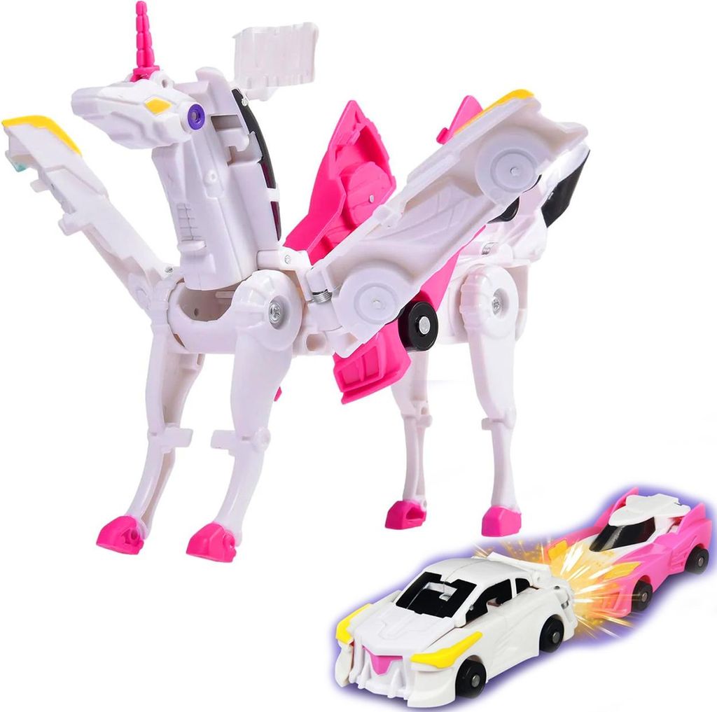 Transformujúce Magnetické Auto Jednorožec 2v1 - Ružová Obrázok produktu 