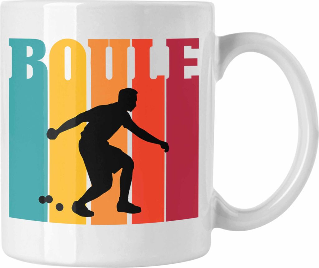 Trendation - Boule Tasse für Boule-Spieler als Geschenkidee Spruch (Weiß)