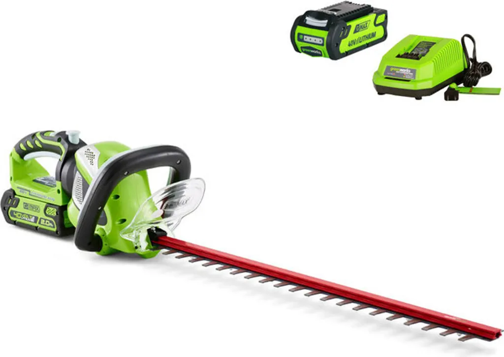 Taille-haie sans fil Greenworks 40V Idéal pour Grands Jardins et Haies