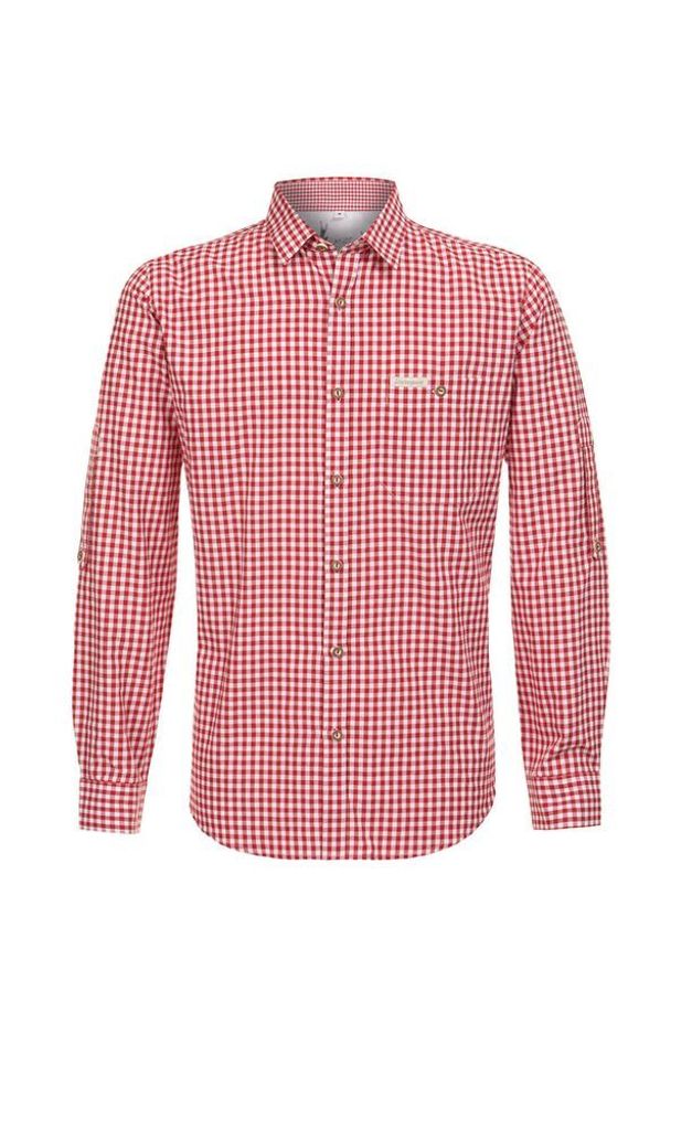 Stockerpoint Campos3 Herren Trachtenhemd, Rot, L Produktbild 