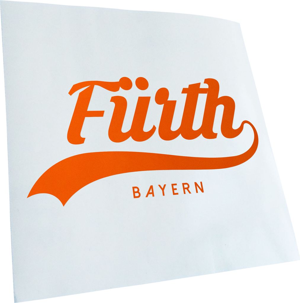 Kiwistar - Autoaufkleber - Fürth Bayern - Orange - 24x12cm - Aufkleber für Auto, Laptop, Fahrrad, LKW, Motorrad mehrfarbig JDM Decal Racing
