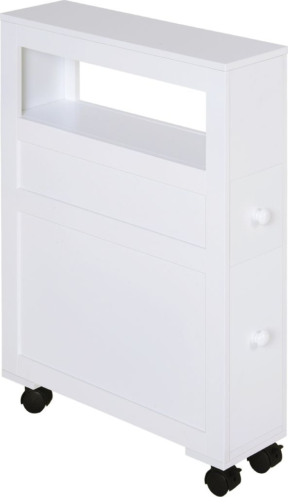 HOMCOM Badezimmerschrank mit Rollen, schmales Produktbild 