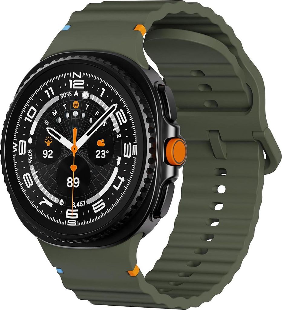 Silikon Armband für Samsung Galaxy Watch 8 / 8 Classic Wellenstruktur Grün