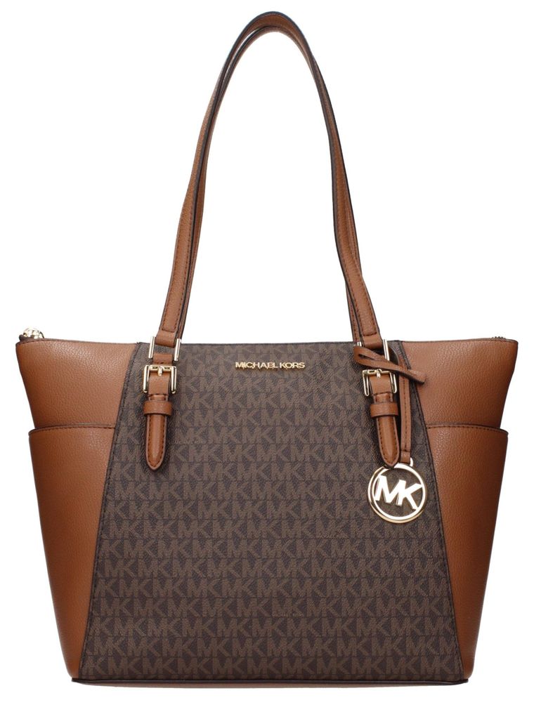 Kožená kabelka Michael Kors přes rameno, barva hnědá, model Obrázek produktu 